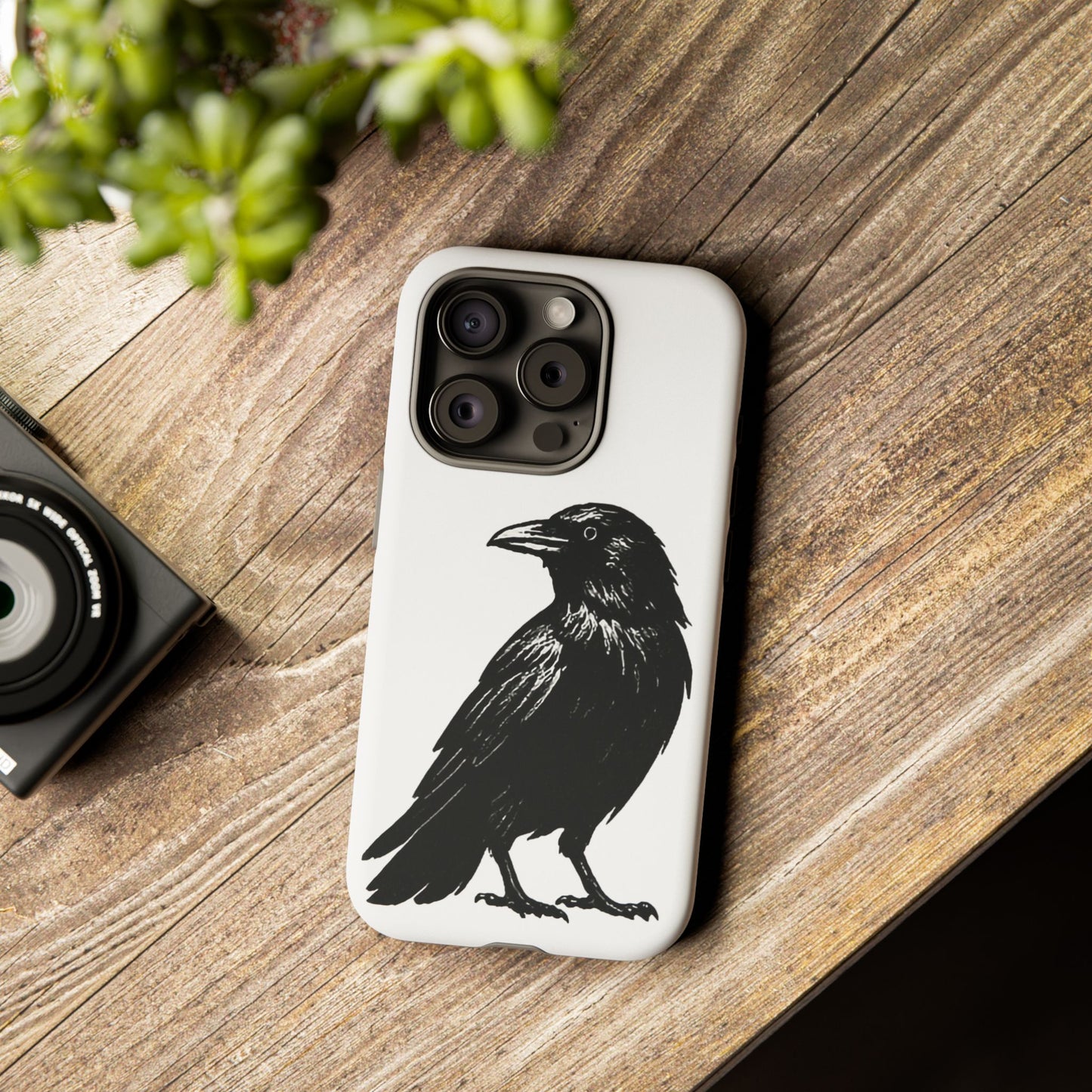 Smith & Raven | Black Raven Illustration Phone Case | Tough Protective Case