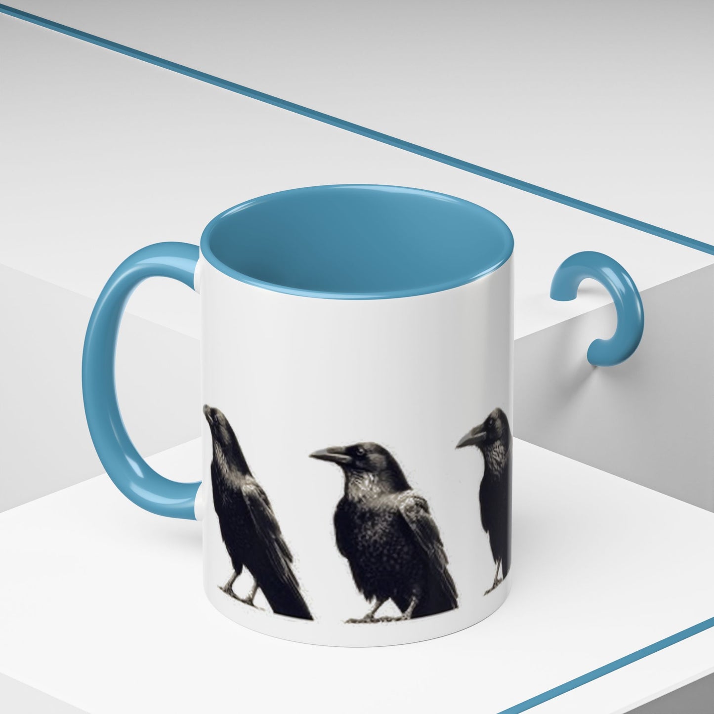Smith & Raven | Five Ravens Mug | Accent Color Mugs | 11oz or 15oz