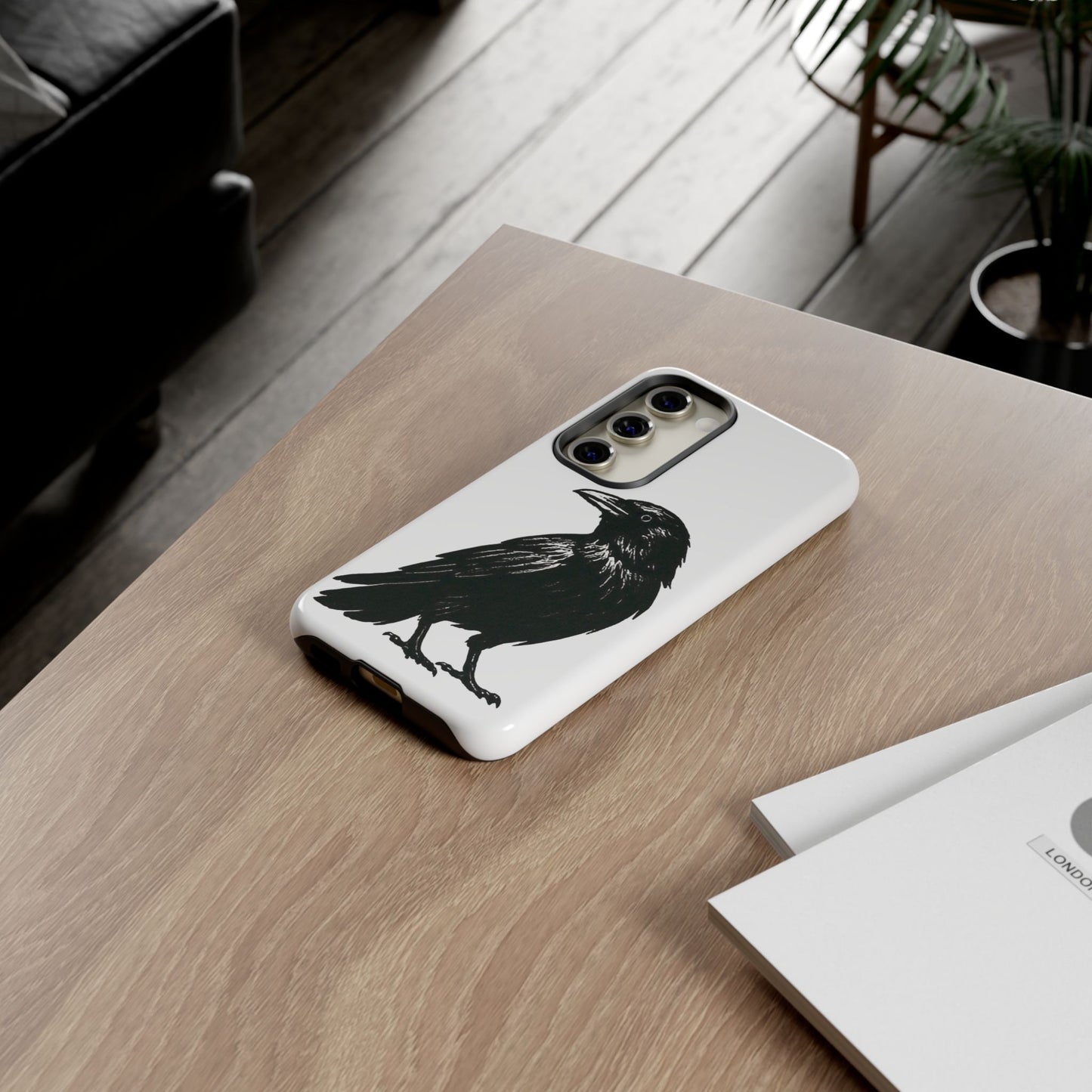 Smith & Raven | Black Raven Illustration Phone Case | Tough Protective Case