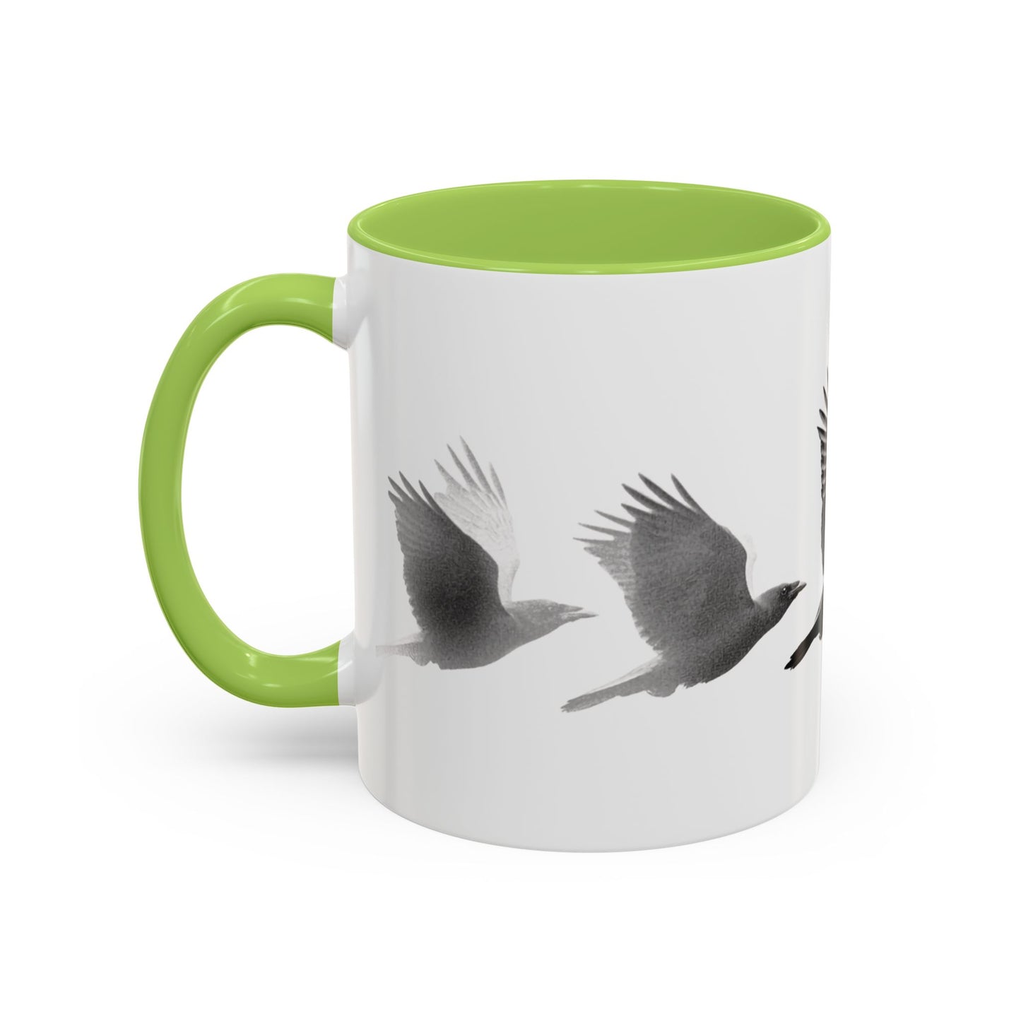 Smith & Raven | Flying Ravens Mug | Accent Color Mugs | 11oz 15oz