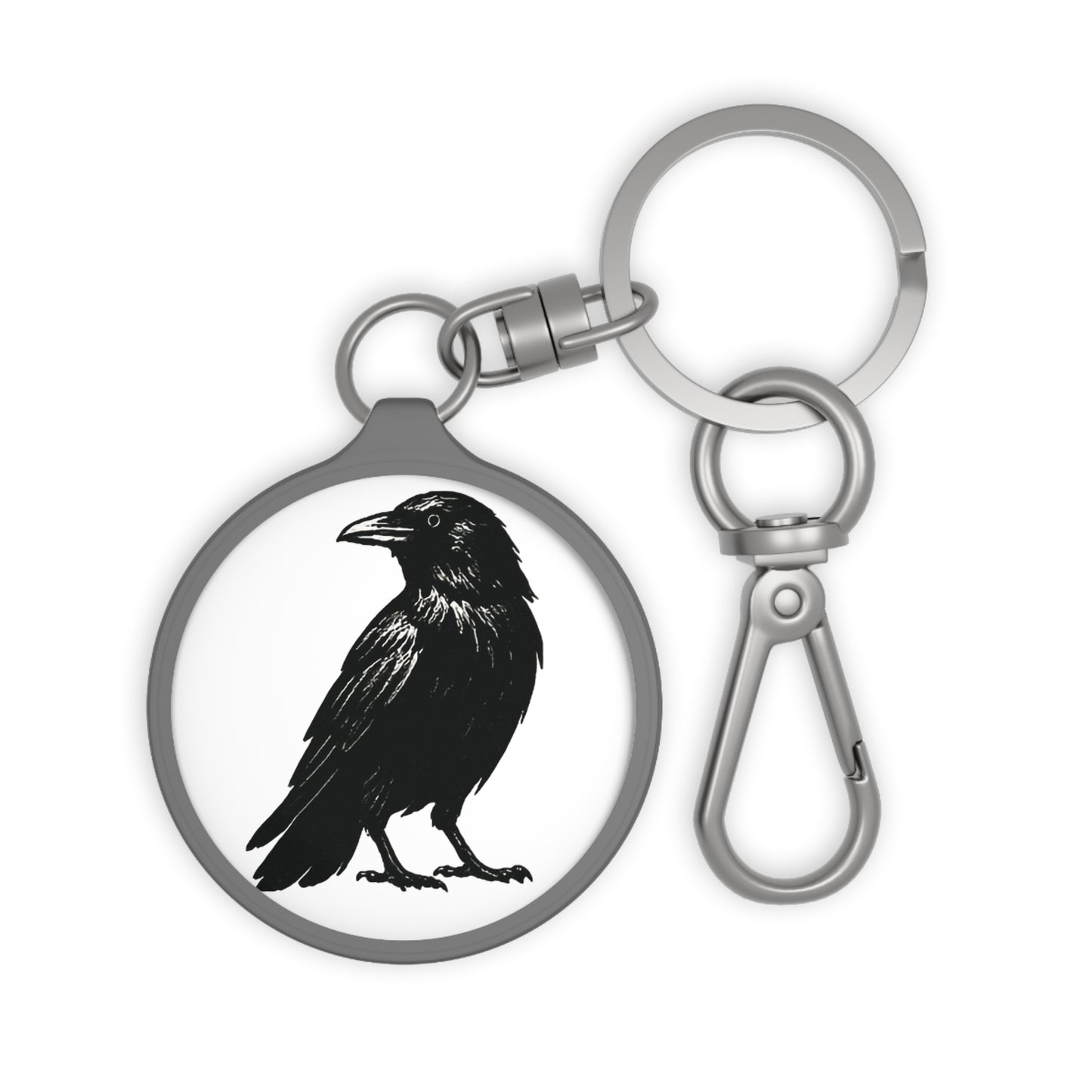 Smith & Raven | Black Raven Illustration | Keyring Tag