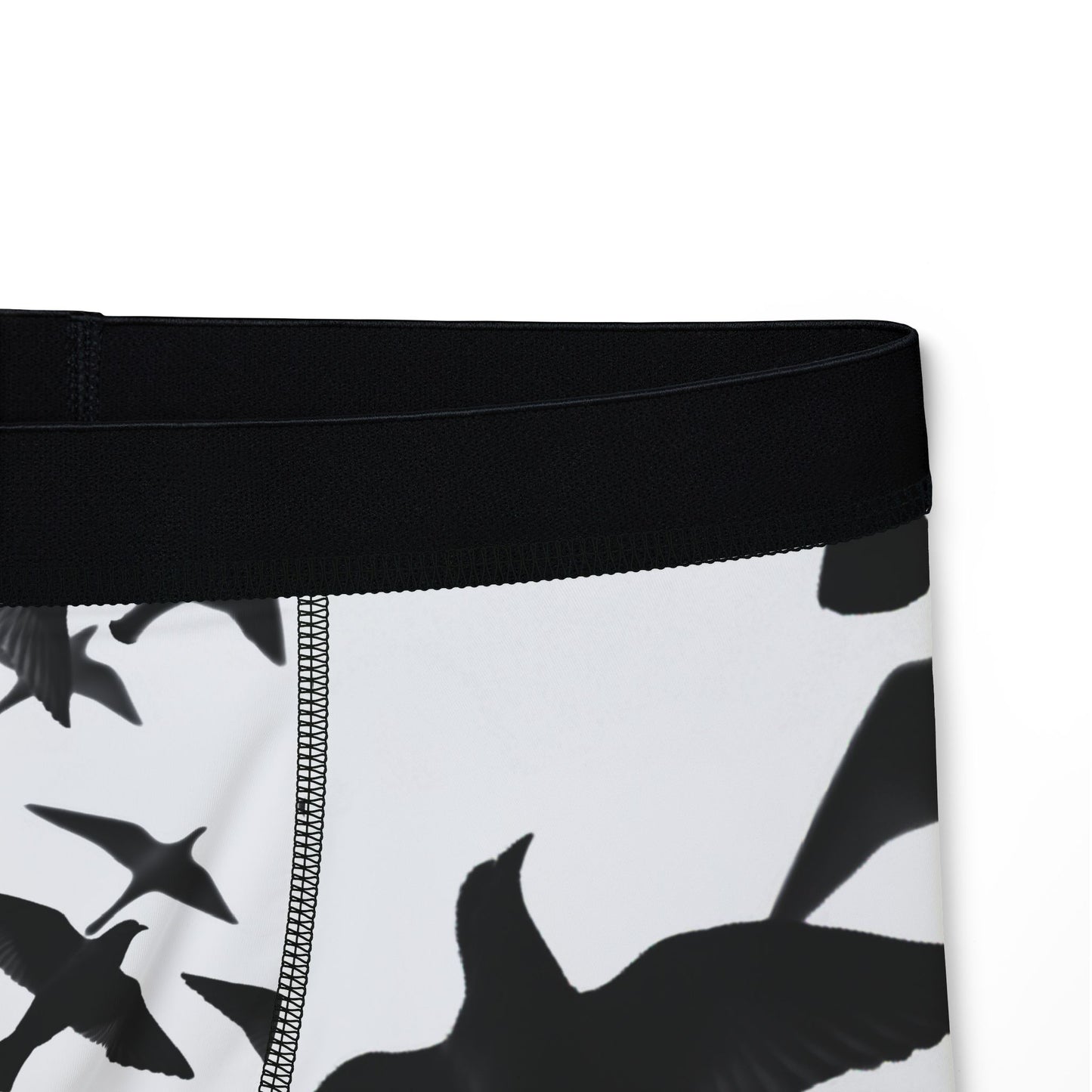 Smith & Raven | Flock of Seagulls Men's Boxers | White w/Black Birds