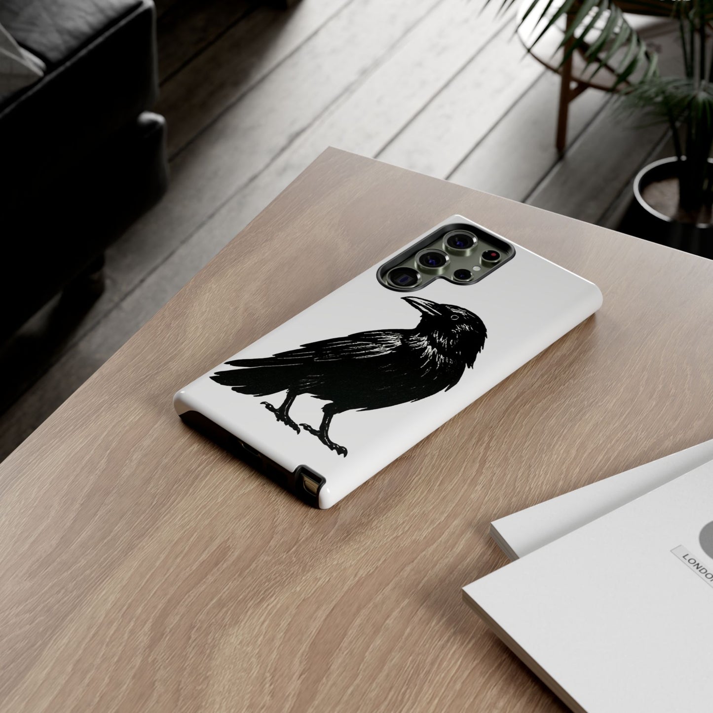 Smith & Raven | Black Raven Illustration Phone Case | Tough Protective Case