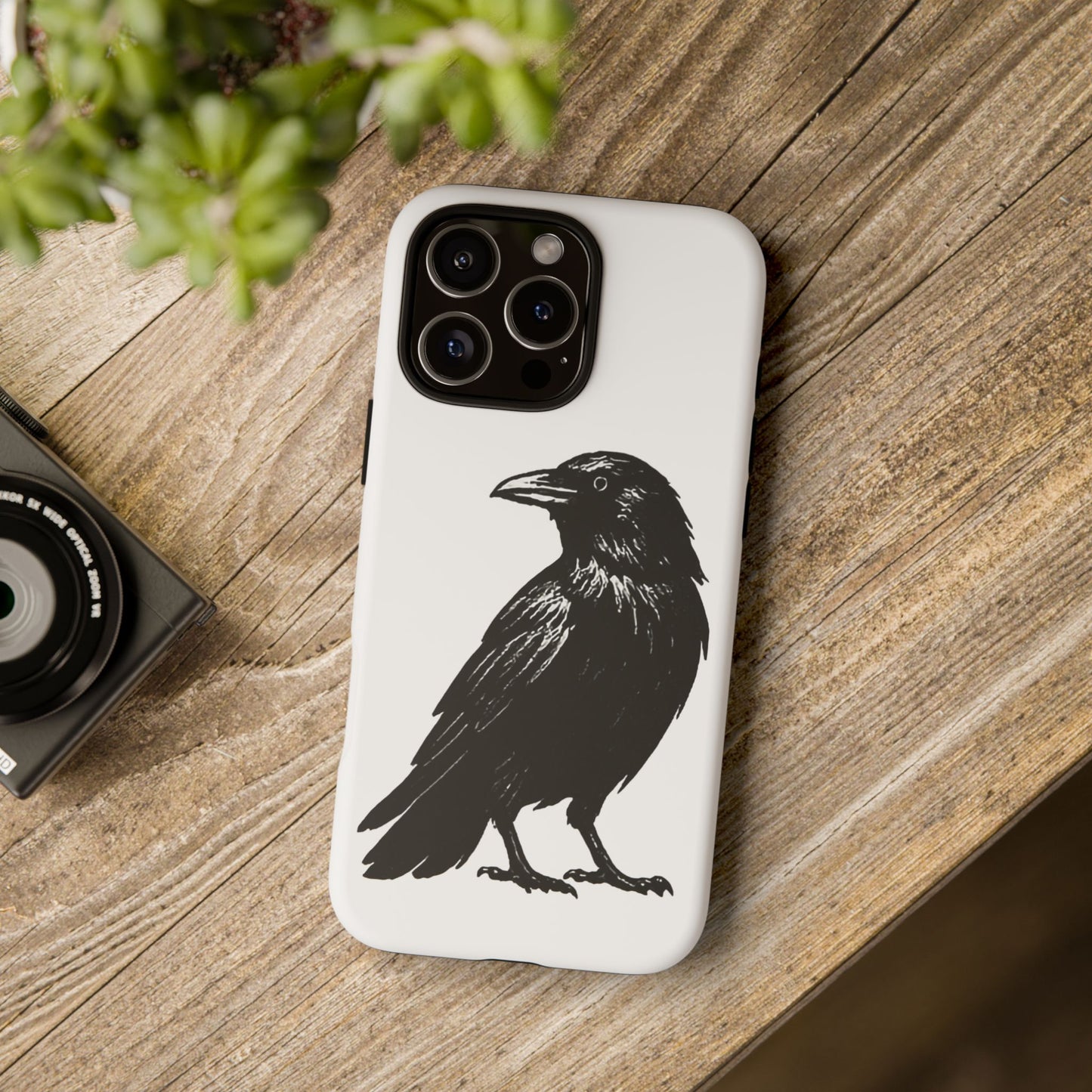 Smith & Raven | Black Raven Illustration Phone Case | Tough Protective Case