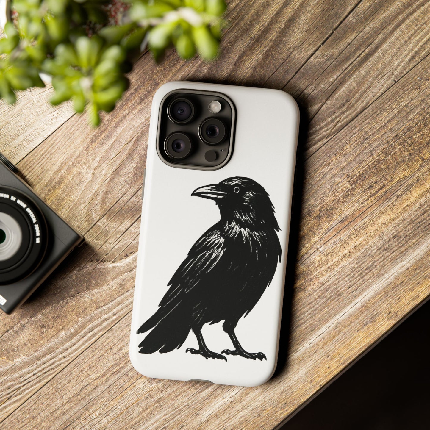 Smith & Raven | Black Raven Illustration Phone Case | Tough Protective Case