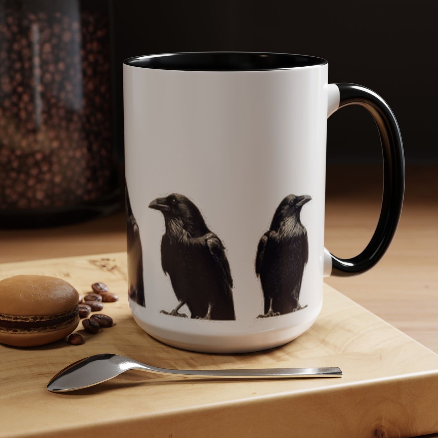 Smith & Raven | Five Ravens Mug | Accent Color Mugs | 11oz or 15oz