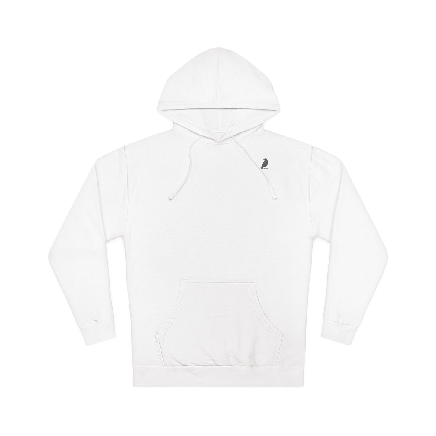 Raven Illustration Hoodie | High Quality Fleece Unisex Hooded Sweatshirt | Modern Graphic Apparel | Smith & Raven