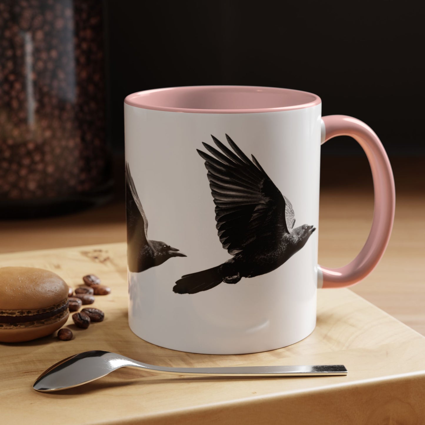 Smith & Raven | Flying Ravens Mug | Accent Color Mugs | 11oz 15oz