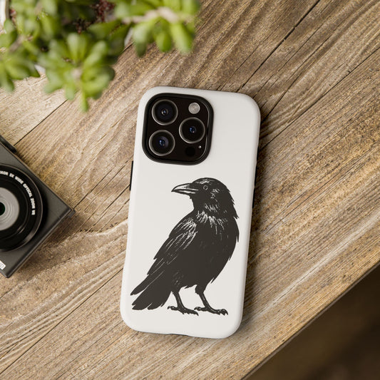 Smith & Raven | Black Raven Illustration Phone Case | Tough Protective Case