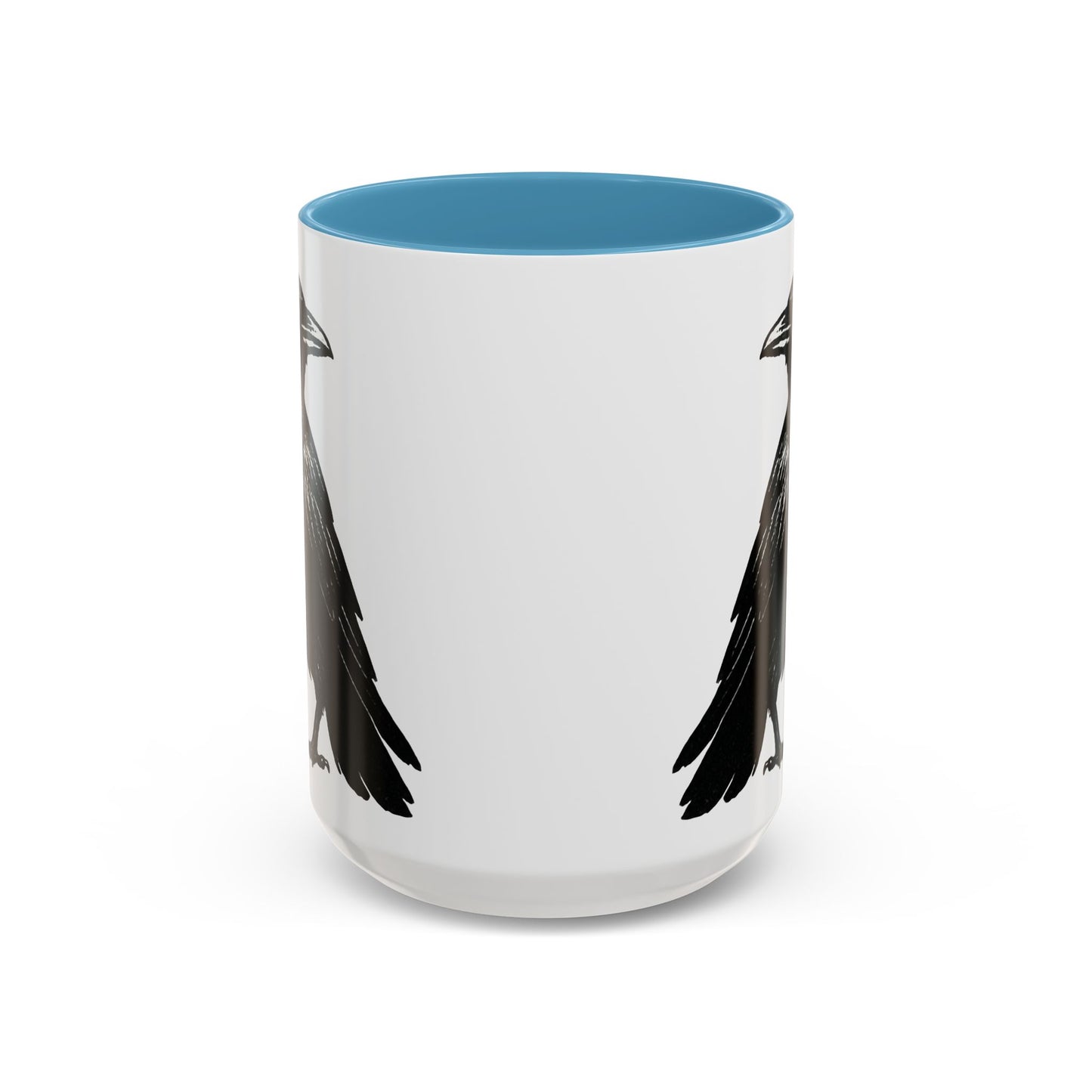 Smith & Raven | Black Raven Illustration | Accent Color Mugs | 11oz, 15oz