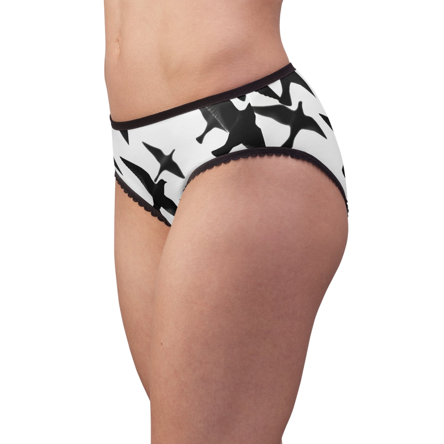 Smith & Raven | Flock of Seagulls Women's Underwear | White w/Black Birds