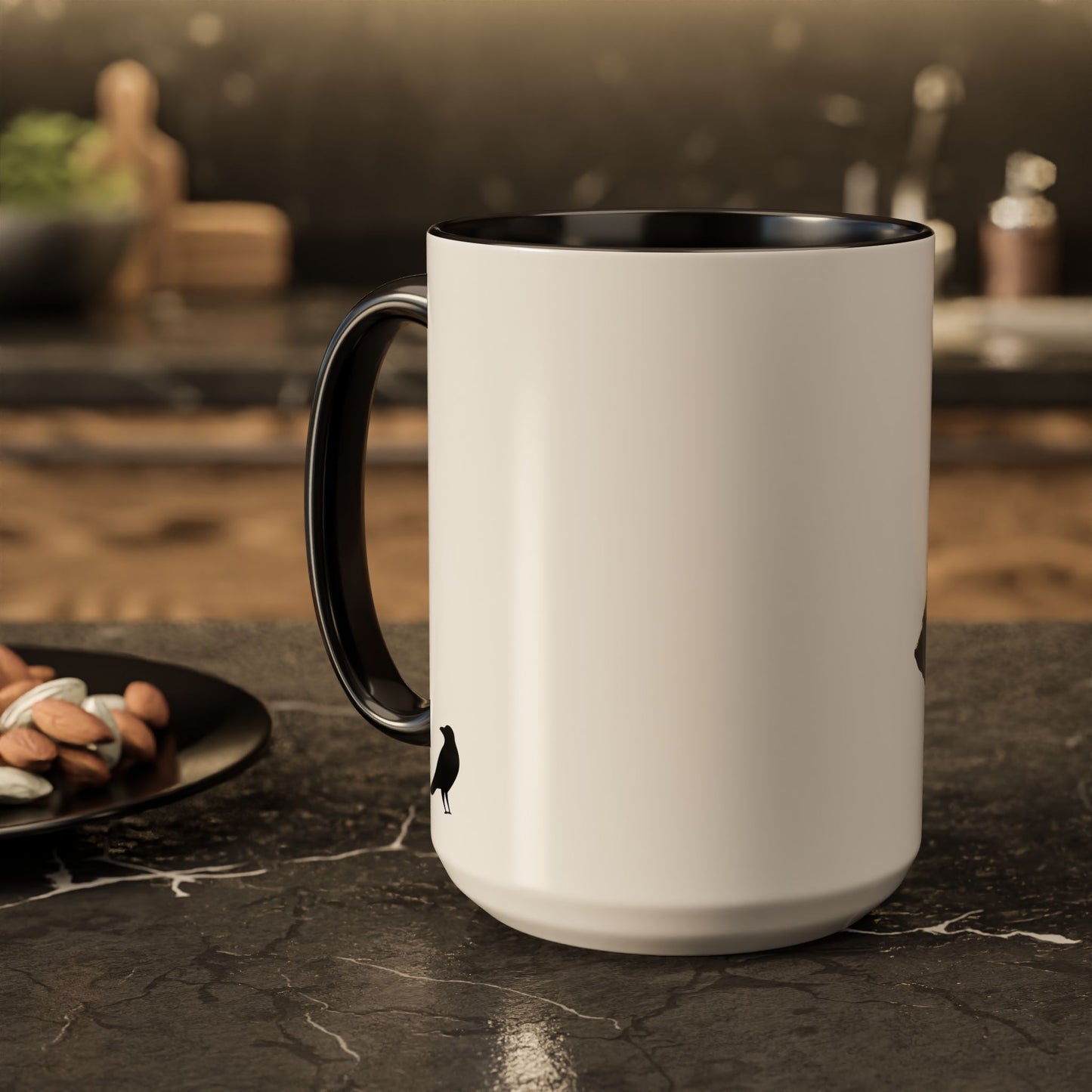 Grey Wolf White Ceramic Accent Color Coffee Mug | Cinematic Nature Inspired Design | Nature Lover Gift | Smith & Raven