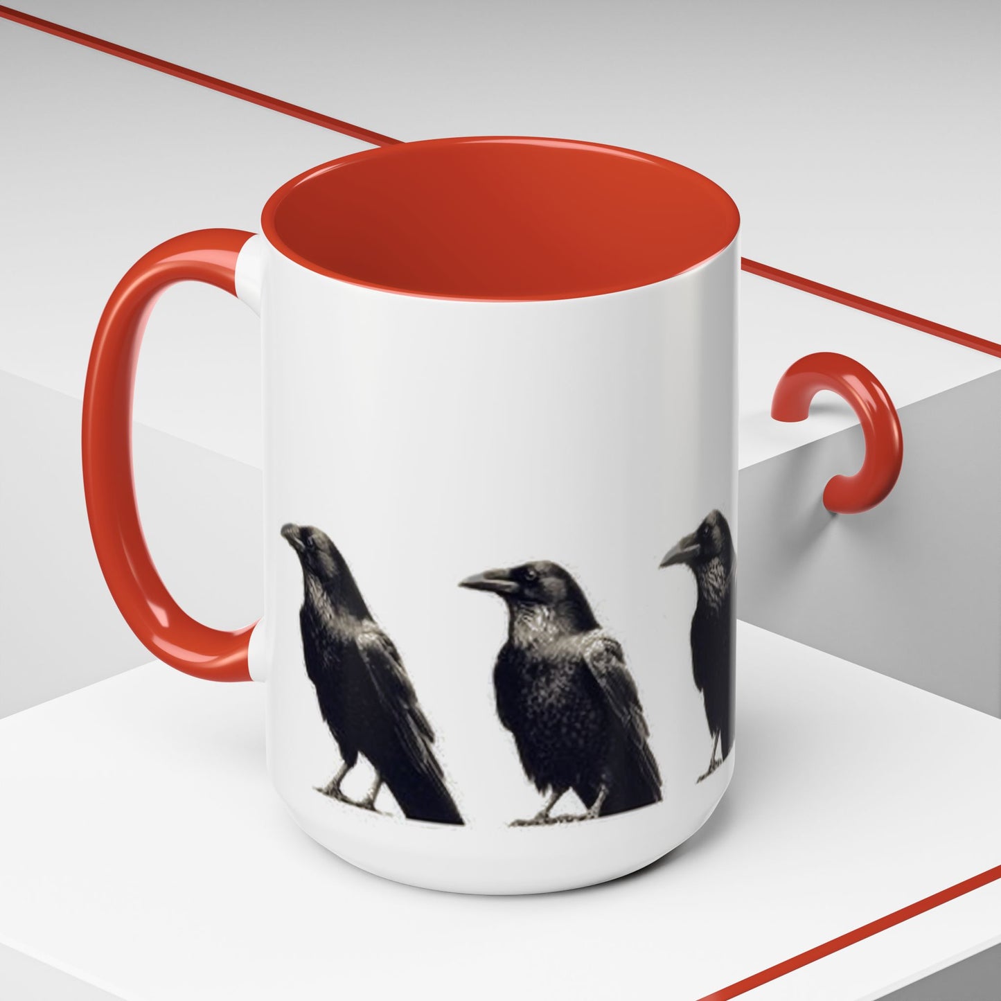 Smith & Raven | Five Ravens Mug | Accent Color Mugs | 11oz or 15oz
