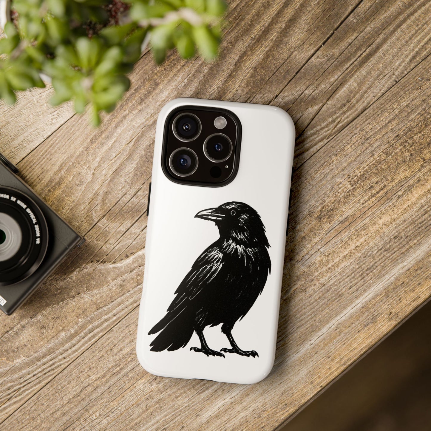 Smith & Raven | Black Raven Illustration Phone Case | Tough Protective Case