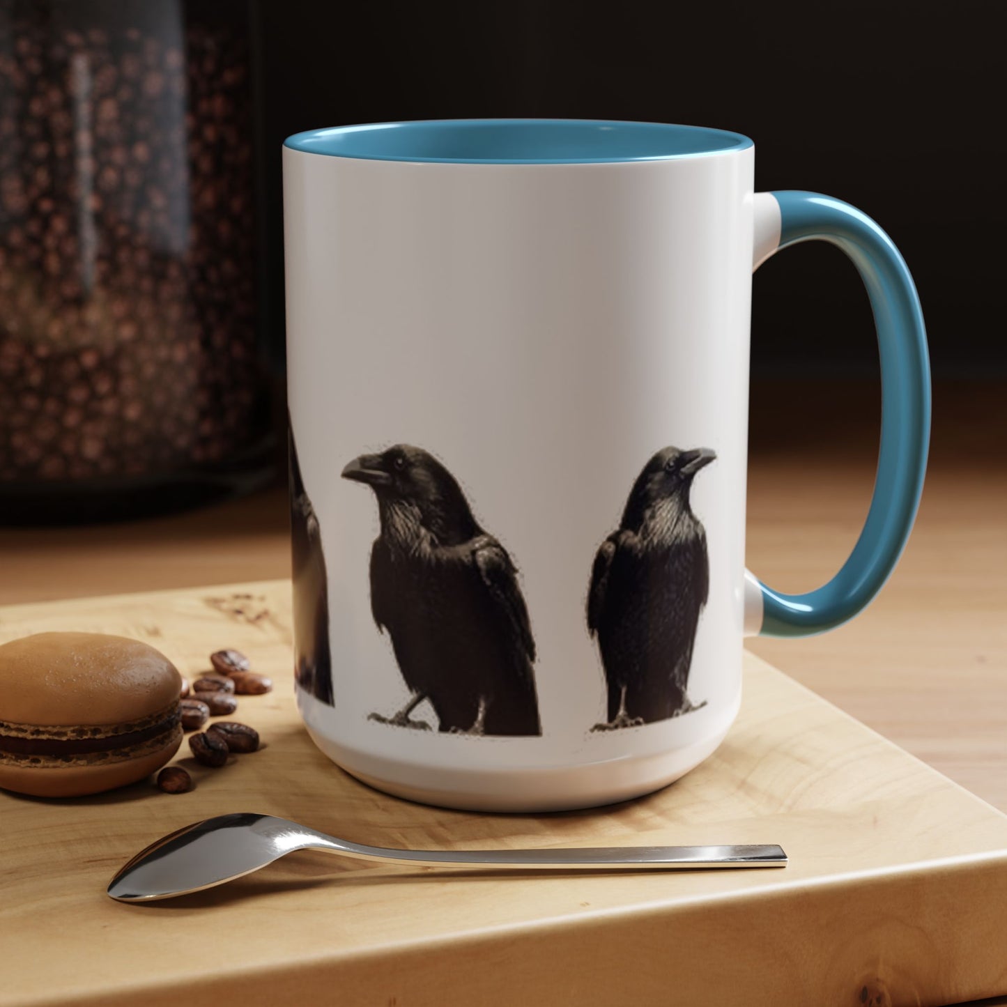 Smith & Raven | Five Ravens Mug | Accent Color Mugs | 11oz or 15oz