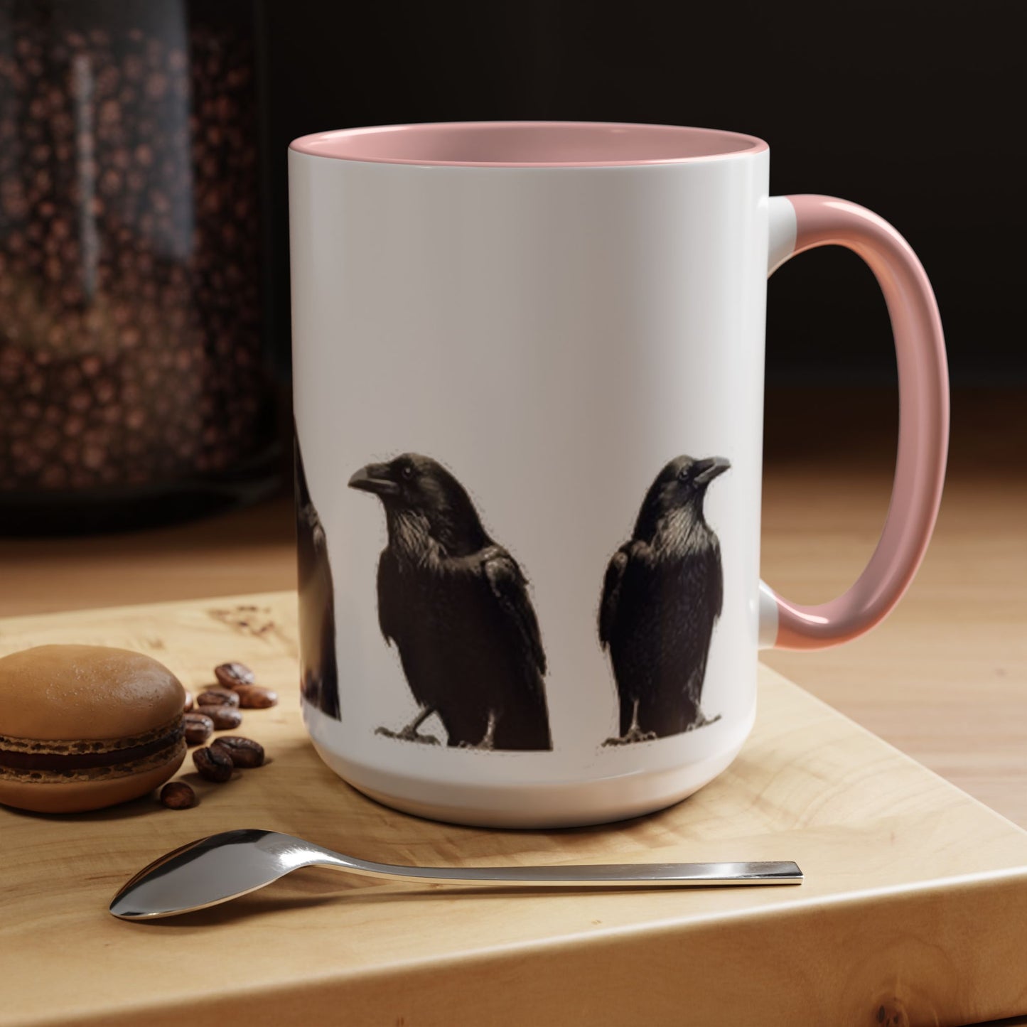 Smith & Raven | Five Ravens Mug | Accent Color Mugs | 11oz or 15oz