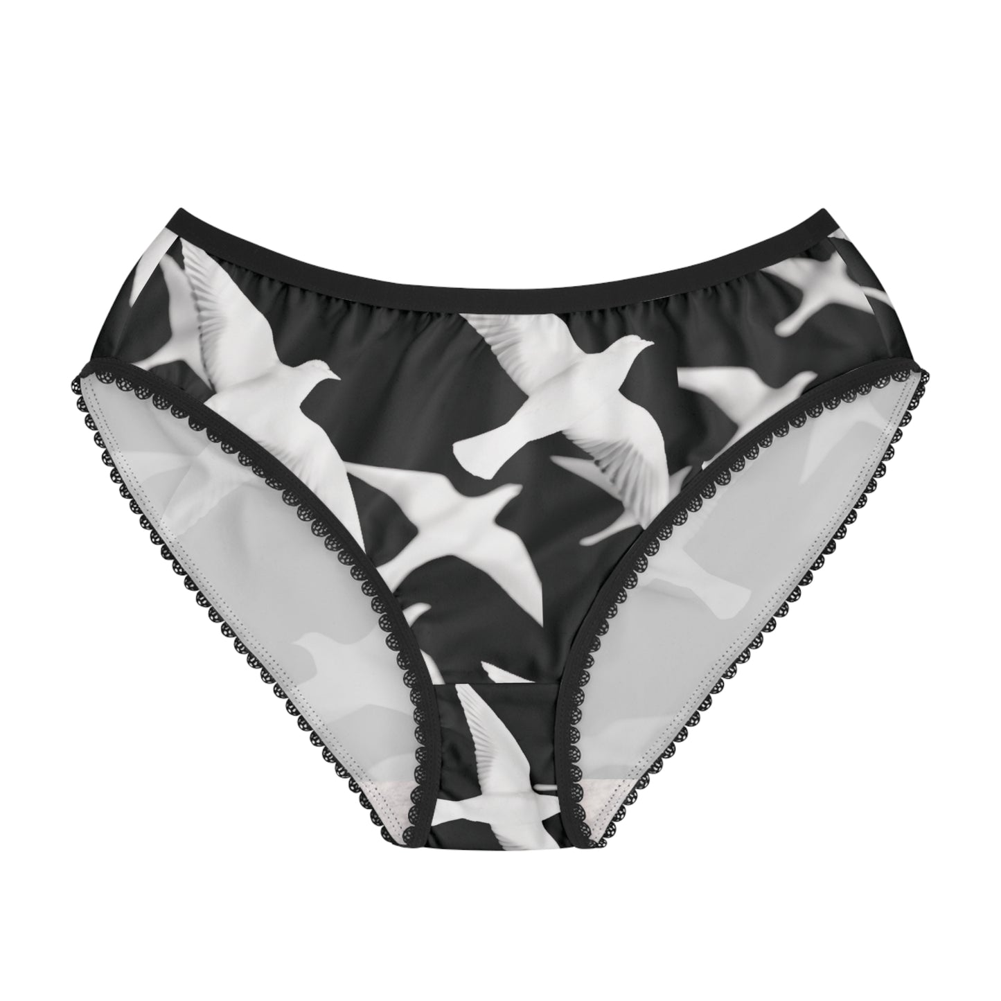 Smith & Raven | Flock of Seagulls Women's Underwear | Black w/White Birds