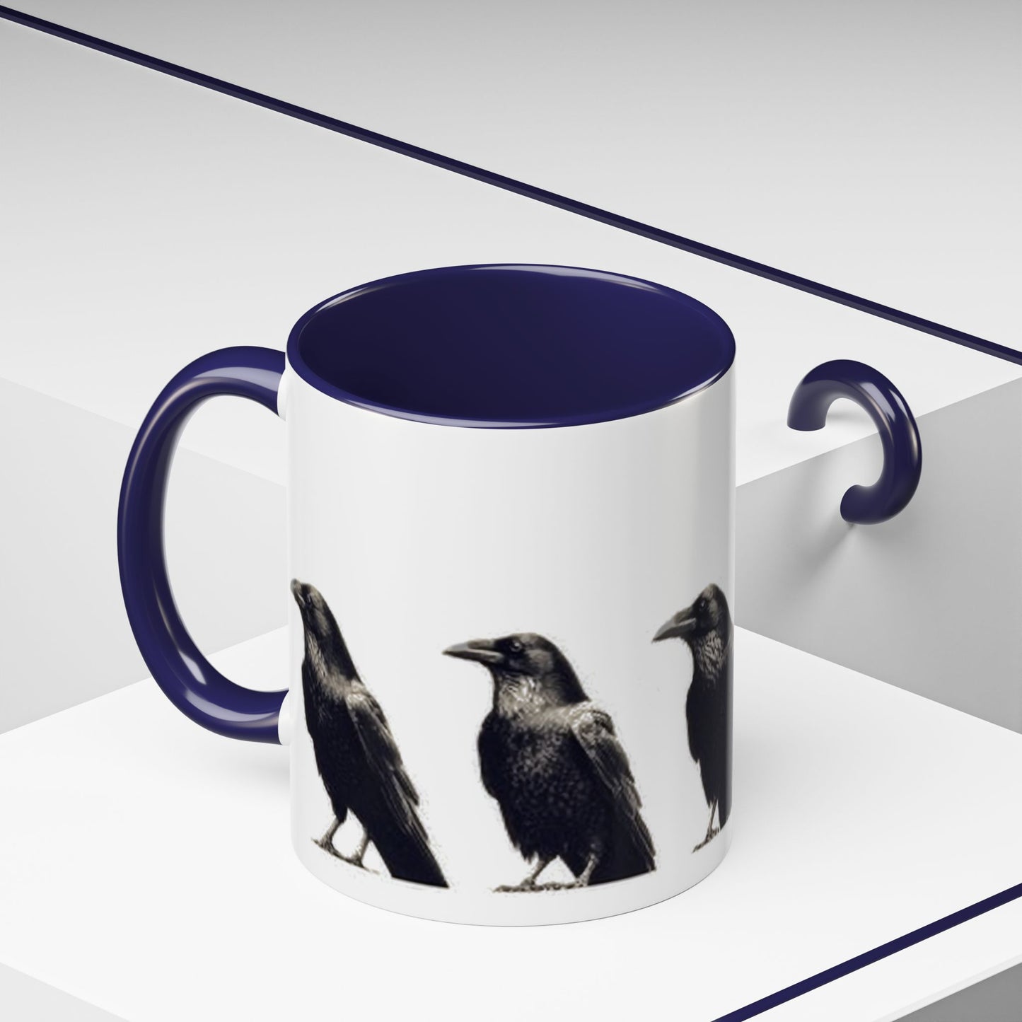 Smith & Raven | Five Ravens Mug | Accent Color Mugs | 11oz or 15oz