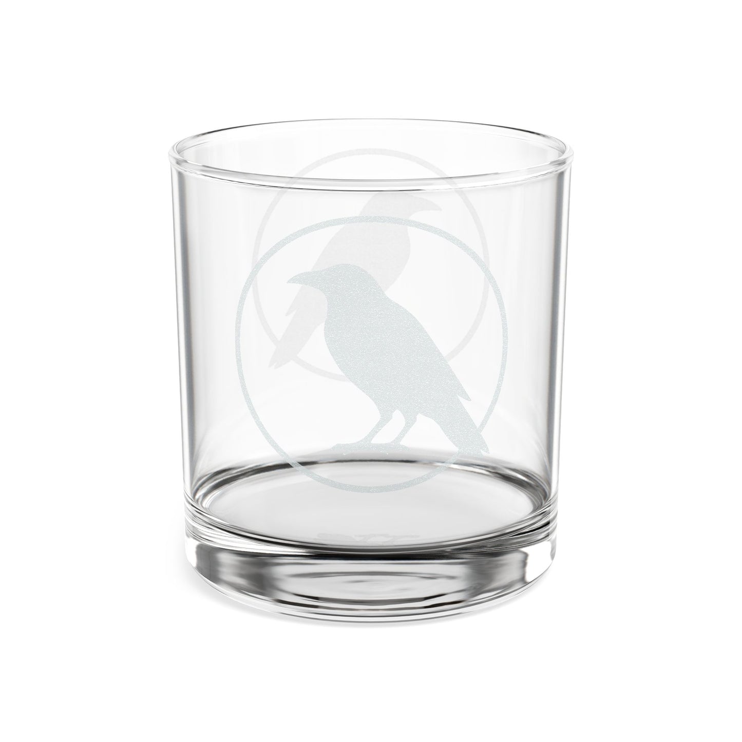 Smith & Raven | Raven Circle Silhouette Whiskey Glass | 10.5oz Engraved