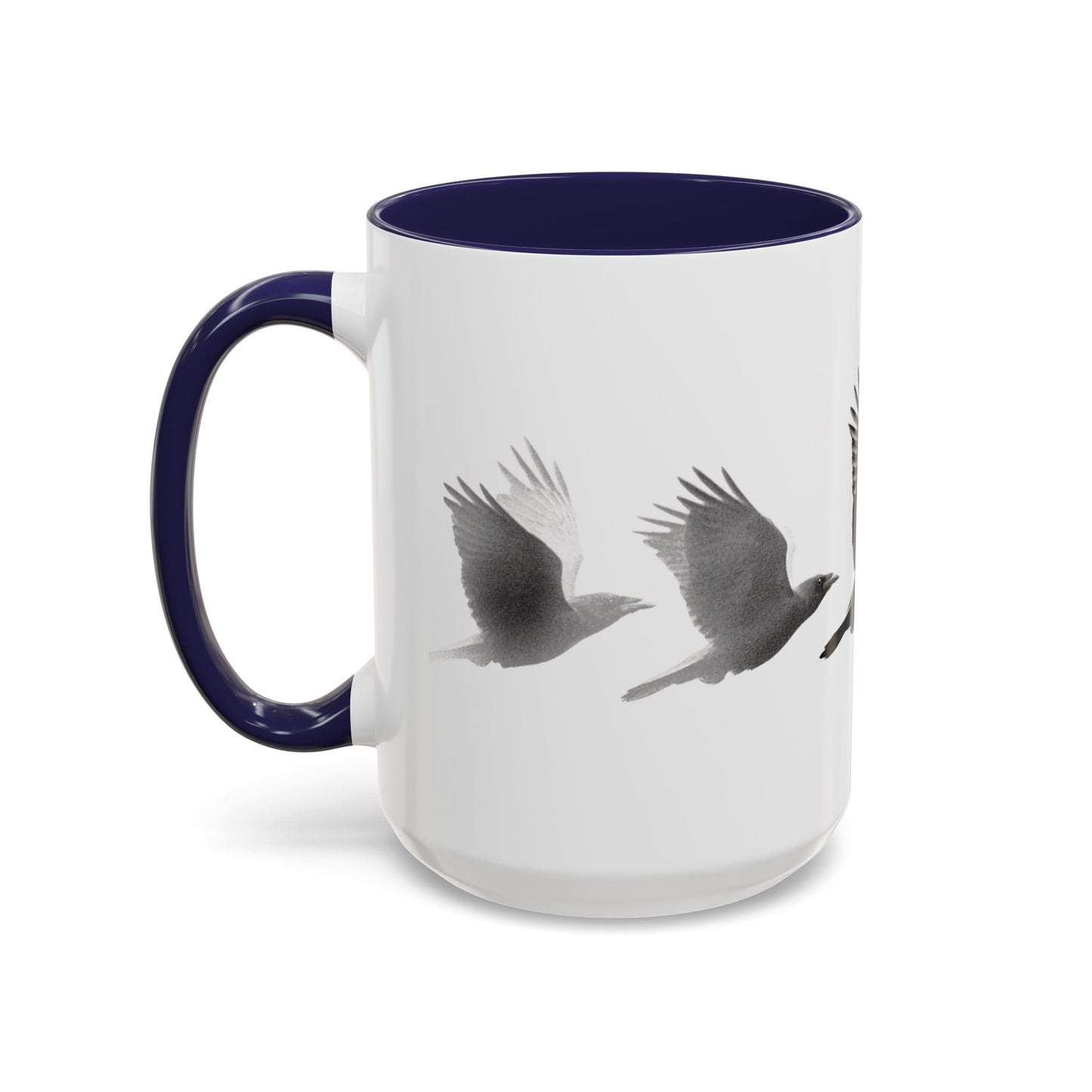 Smith & Raven | Flying Ravens Mug | Accent Color Mugs | 11oz 15oz